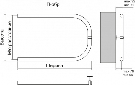 П-обр БШ 320х600 Полотенцесушитель  TERMINUS Кропоткин - фото 3