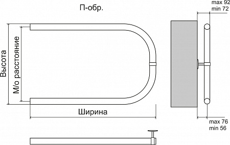 П-обр БШ 500х600 Полотенцесушитель  TERMINUS Кропоткин - фото 3